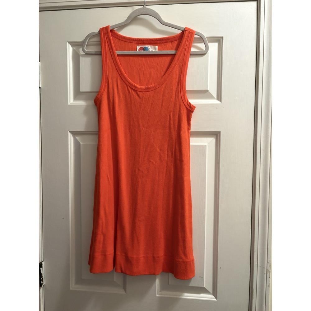 Free People FP Beach Orange Ribbed Racerback Tank Dress Casual Beachwear XS